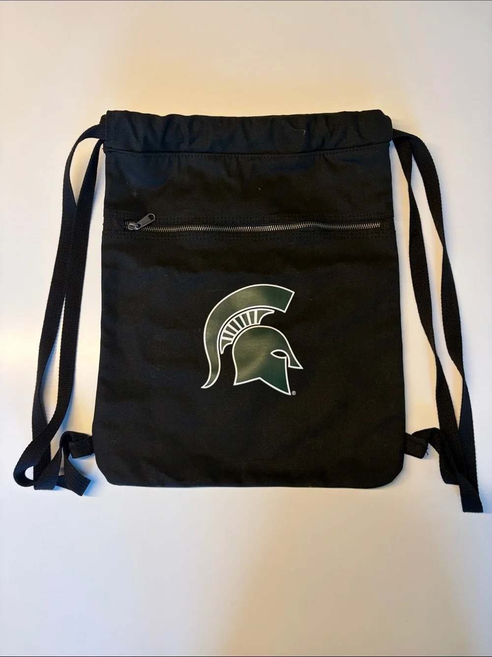 Michigan State Spartan Logo Drawstring Bag